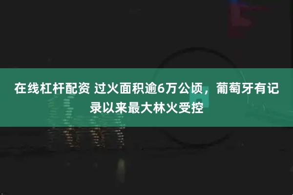 在线杠杆配资 过火面积逾6万公顷，葡萄牙有记录以来最大林火受控